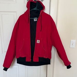 Carhartt Crimson Zip-Up Hoodie